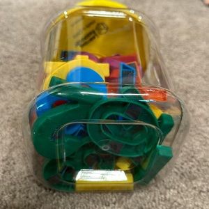 Colorful Plastic Alphabet Letters in Jar